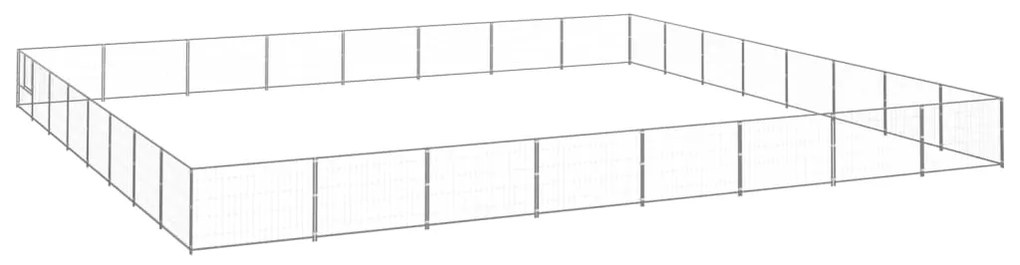Canil para cães 64 m² aço prateado
