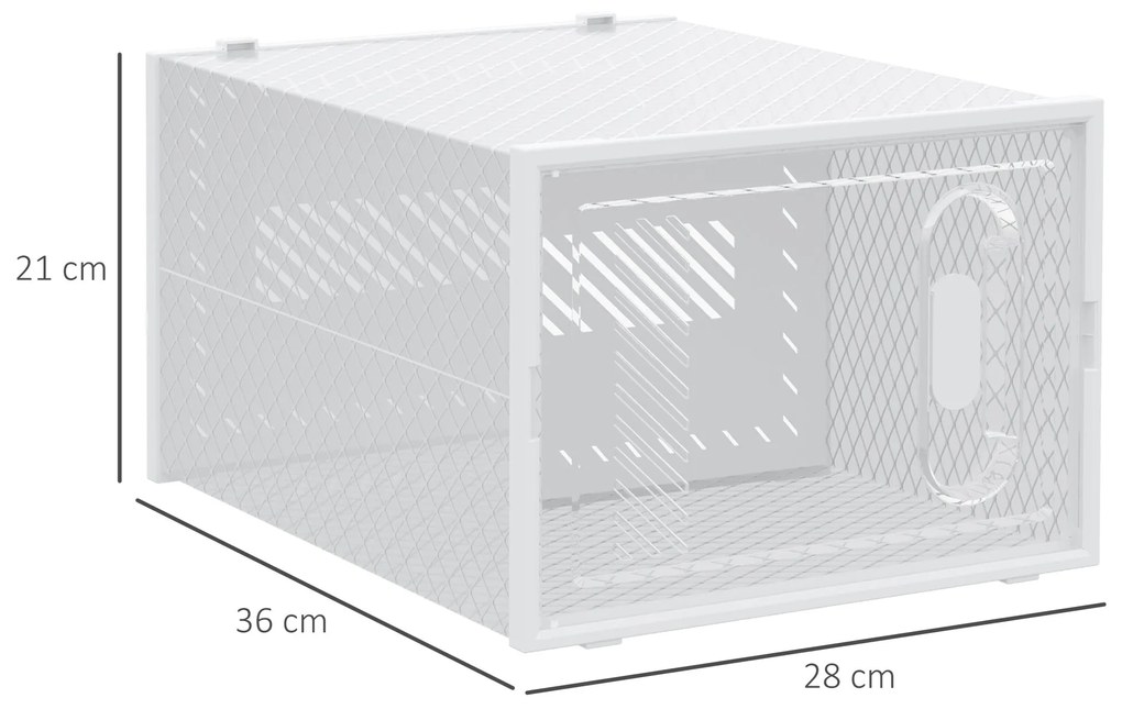 HOMCOM Armário Modular de Plástico Sapateira Modular com 8 Cubos Porta