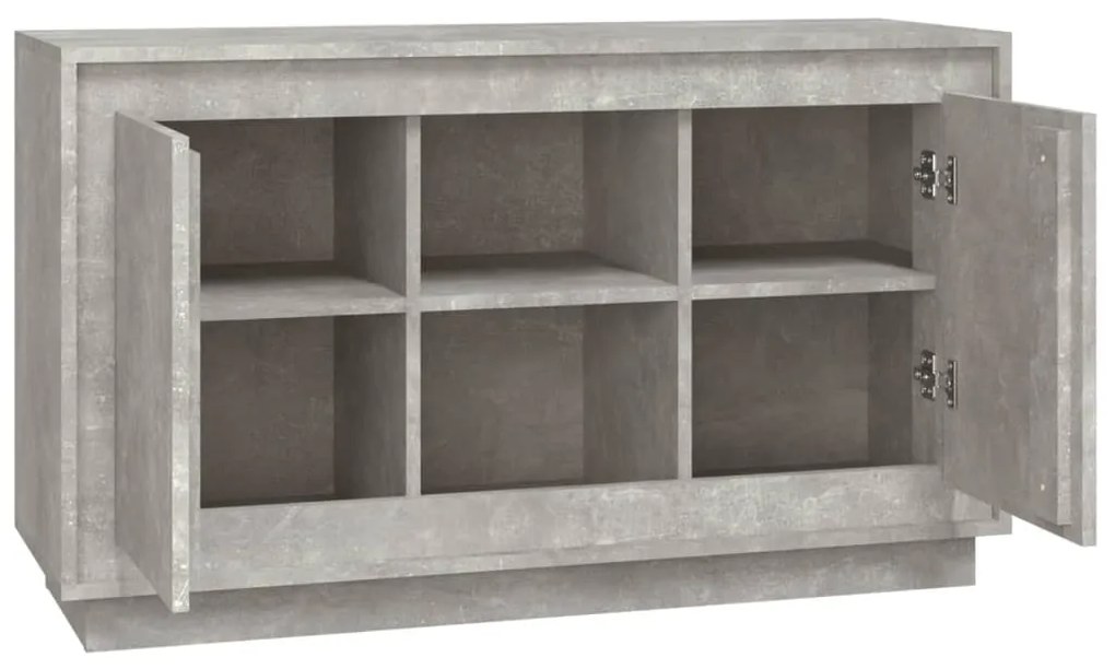Aparador 102x35x60 cm derivados de madeira cinzento cimento