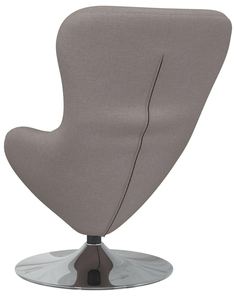 Cadeira de Ovo vidaXL em Tecido Taupe