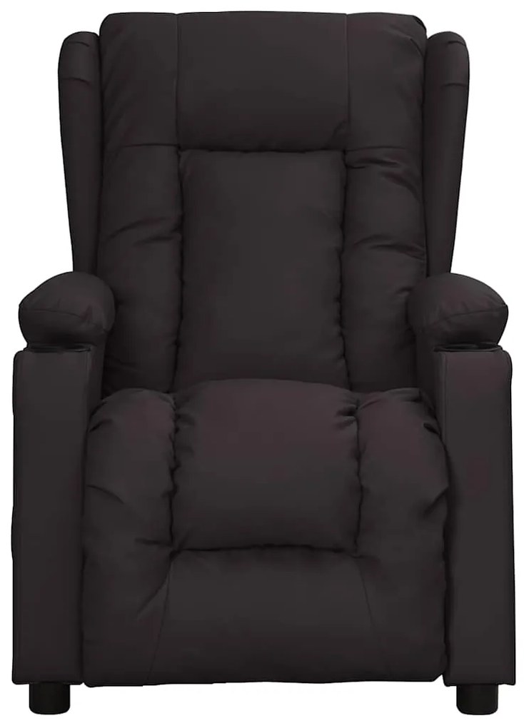 Poltrona massagens elevatória couro artificial preto