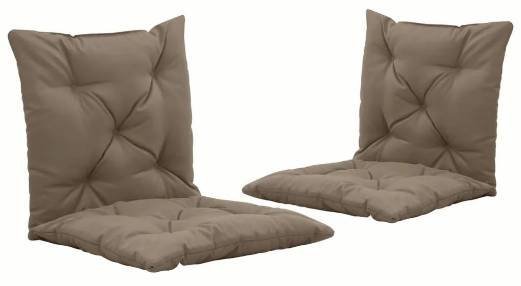 47639 vidaXL Almofadões cadeira baloiço 2 pcs 50 cm tecido cinza-acastanhado
