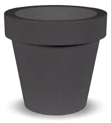 Vaso de flores colorido redondo Polietileno CASA, JARDIM, RESTAURANTE, BAR MAGNOLIA GIGANTE 120 (ø120 x 114 cm) - Cinzento