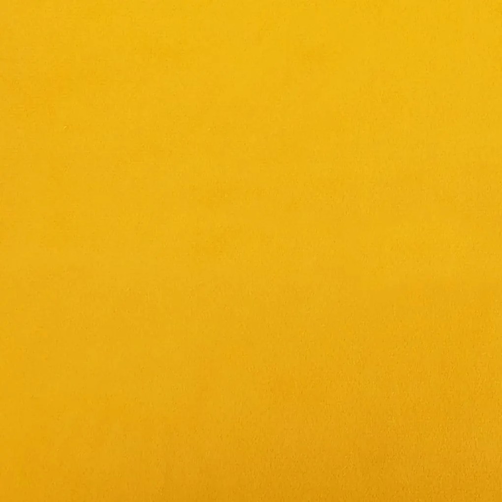 Apoio de pés 60x60x36 cm veludo amarelo mostarda