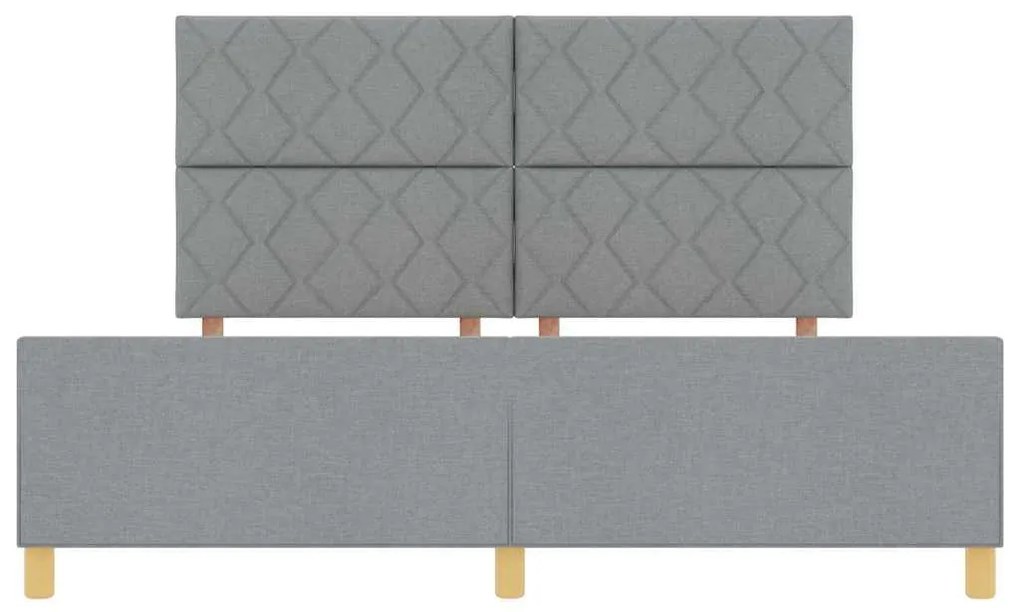 Estrutura de Cama vidaXL em Cinza Claro, 180x200 cm, Tecido