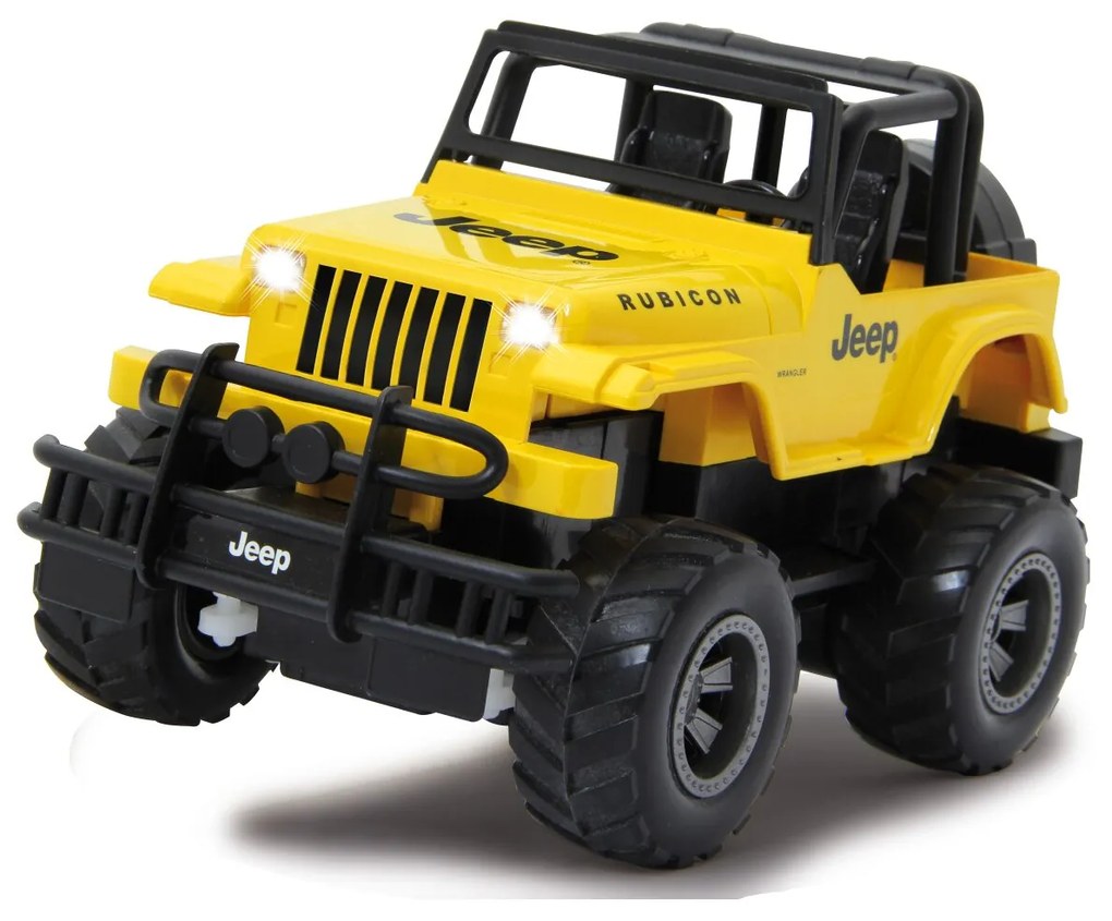 Carro Telecomandado Jeep Wrangler Rubicon 1:20 2,4GHz Amarelo