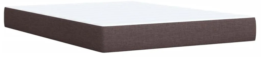 Cama com molas/colchão 160x200 cm tecido castanho-escuro