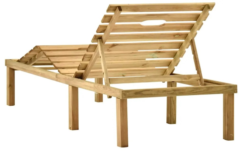 Espreguiçadeira de jardim com mesa madeira de pinho impregnada