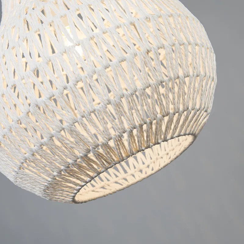 Candeeiro de suspensão escandinavo branco 45 cm - Lina Drop Design,Retro