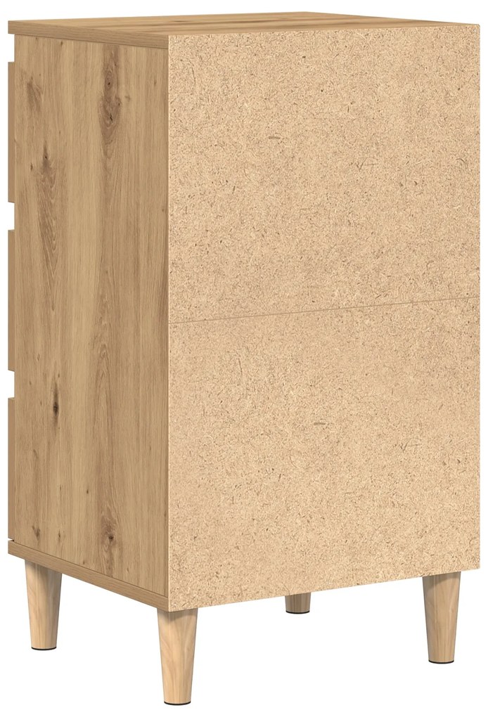 Mesa de cabeceira vidaXL Carvalho Artisan 40x35x70 cm Madeira de engen