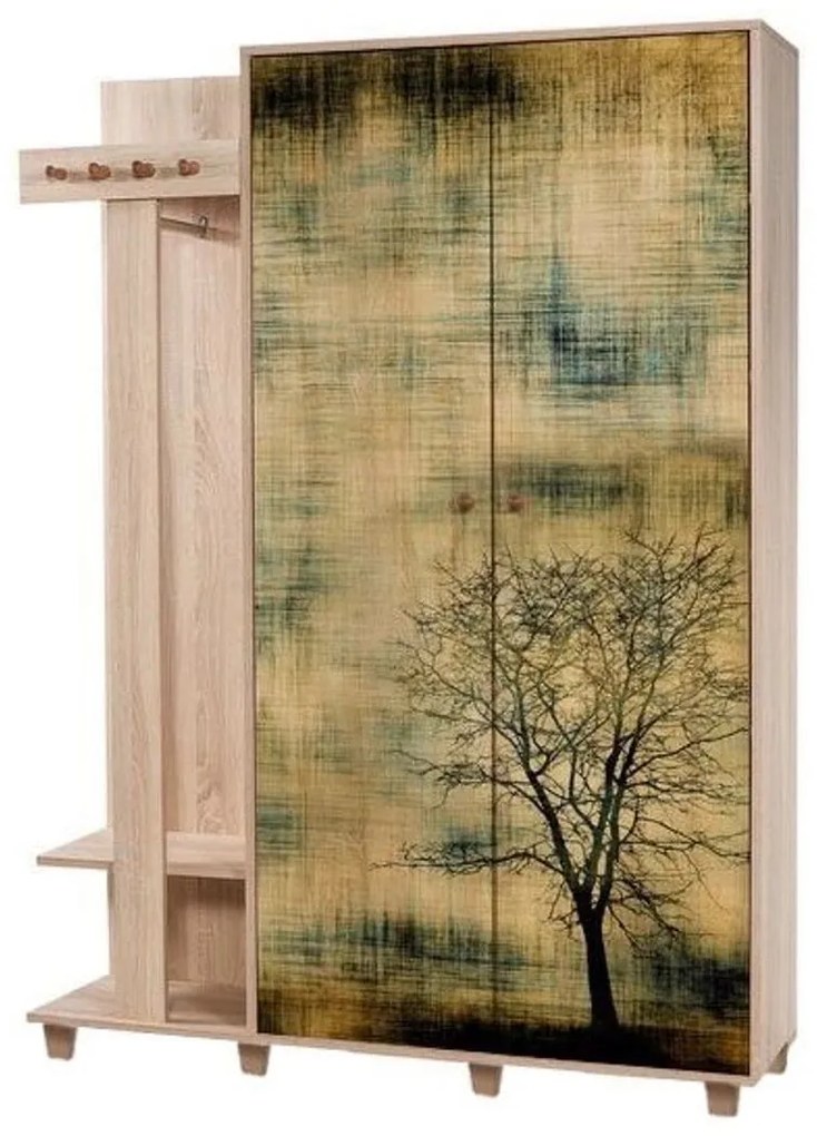 Cabide Garmanto – Carvalho Sonoma – 135 cm x 194 cm x 36 cm