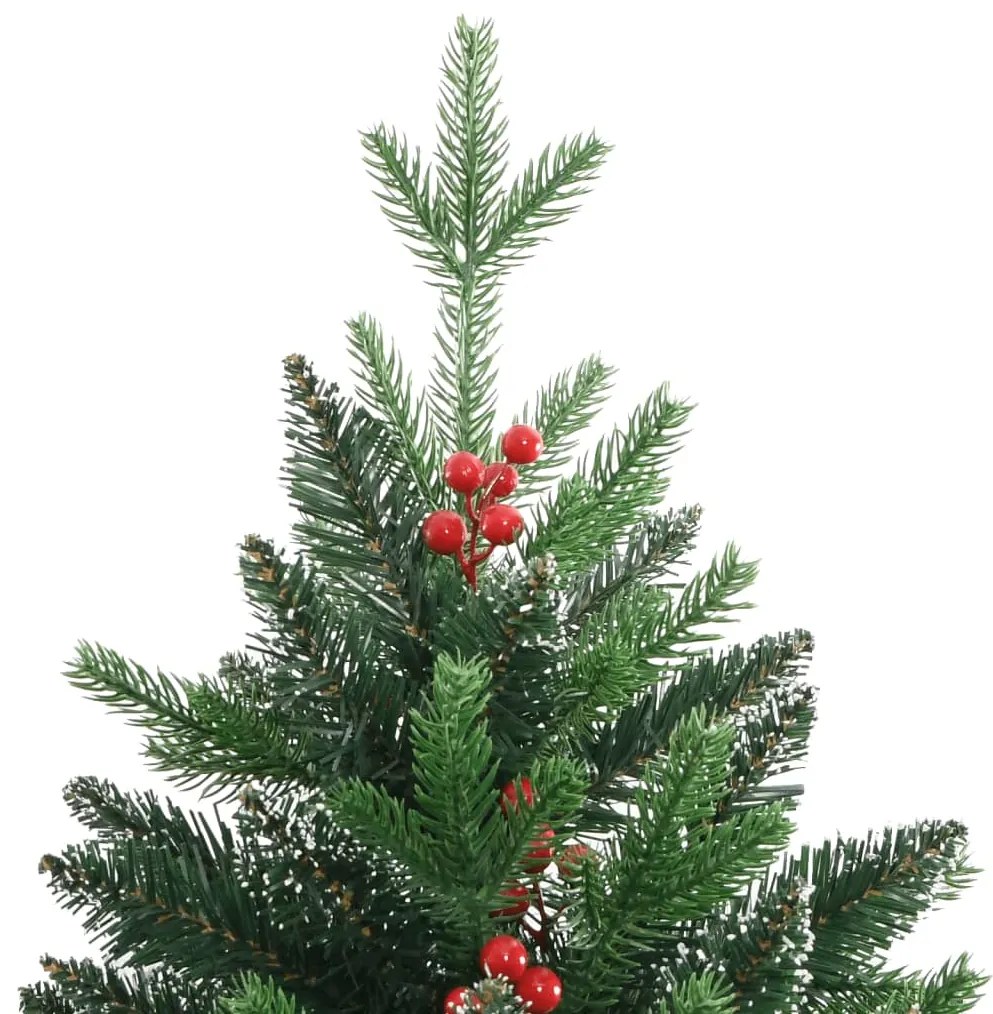 Árvore de Natal artificial articulada c/ bagas vermelhas 120 cm