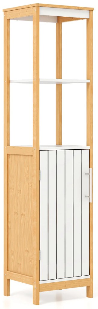 Suporte de armazenamento independente de 4 camadas sobre o vaso sanitário - marrom rústico