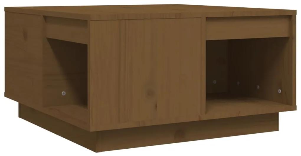 Mesa de centro 60x61x32,5 cm madeira pinho maciça castanho-mel