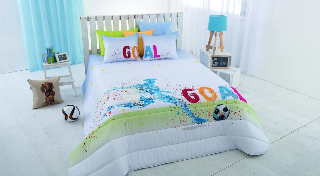 Edredom infantil Goal - Edredom infantil com almofadas: Colcha edredón 250x260 cm + 2 almofadas cheias 45x60 cm a juego