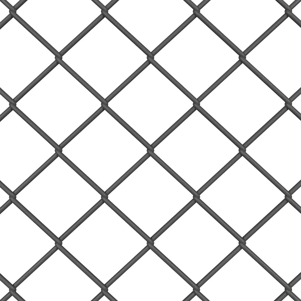 Conjunto de Postes de Cerca Prateado 10 x 0.6 m Aço Galvanizado