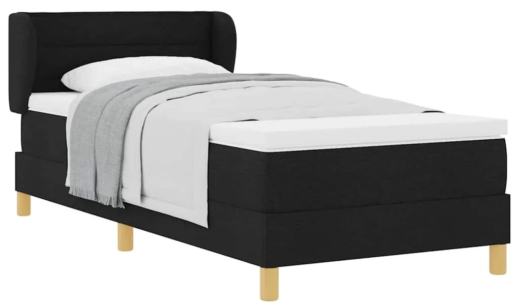 Cama Box Spring com Colchão vidaXL Preta 80x200 cm Tecido