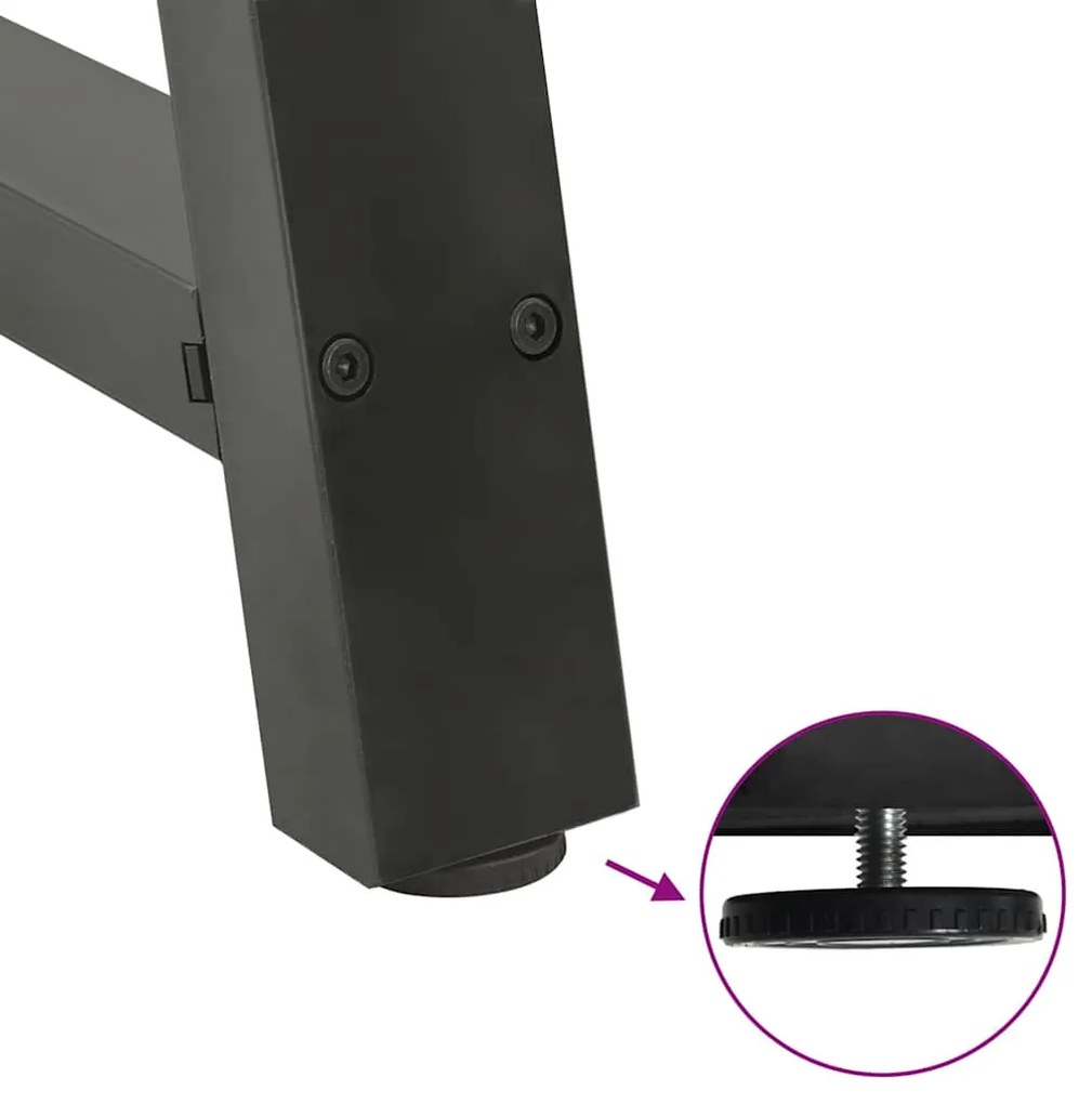 Pés para mesa de jantar em formato A, 2 peças, antracite, 60x(72-73) c
