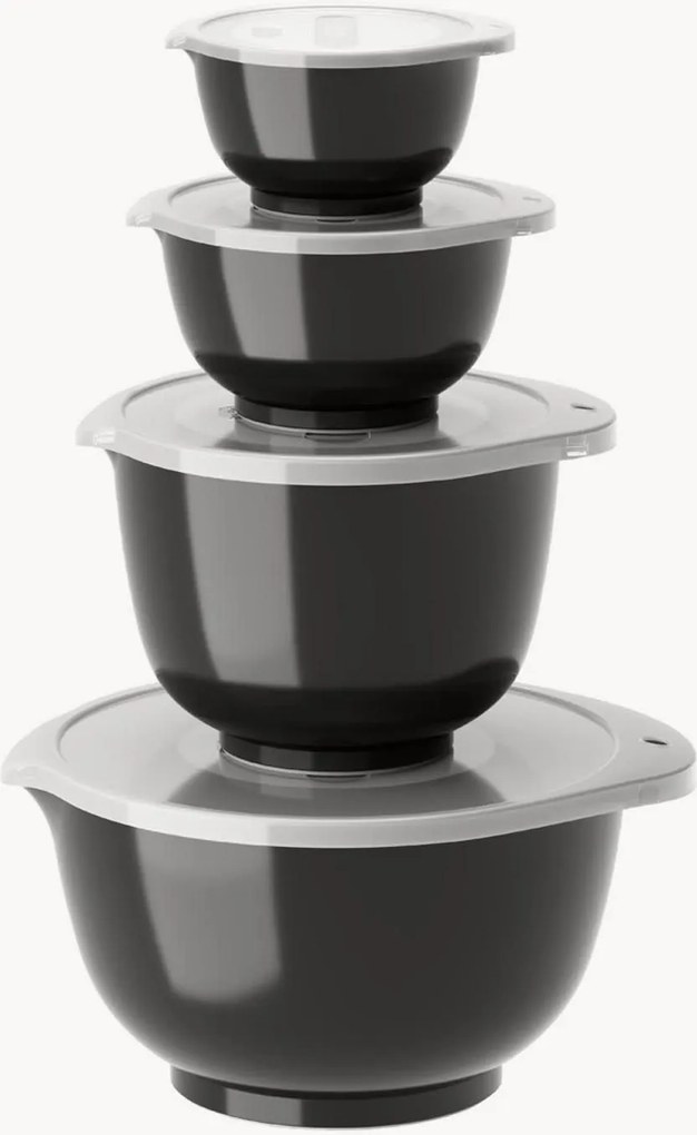 Taças de mistura com tampas Margrethe, conjunto de 4