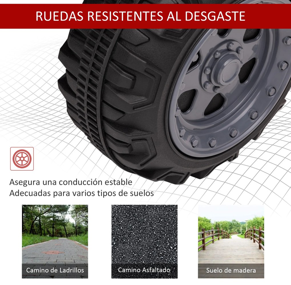 Moto 4 Elétrico para Crianças Veículo Elétrico a Bateria 6V Infantil com Velocidade 2km/h 70x42x45 cm Vermelho