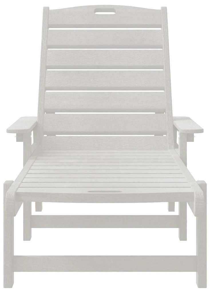 Sofá de Sol Branco 53x162x98.5 cm HDPE