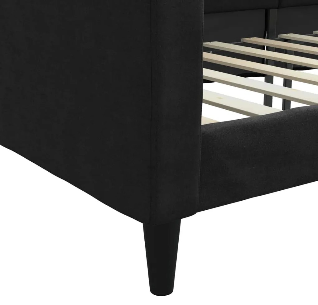 Sofá-cama 90x200 cm tecido preto