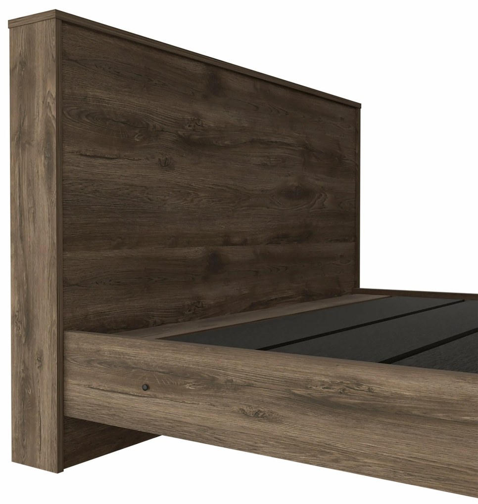 Estrutura de cama completa Galanto, 150,4cm L x 218,9cm p x 98cm A, cor café