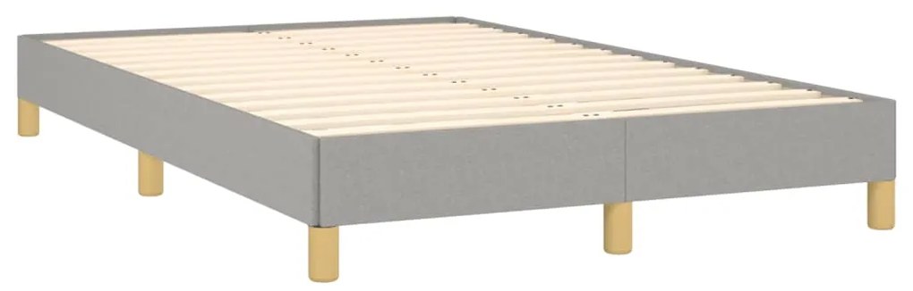 Estrutura de cama 120x190 cm tecido cinzento-claro
