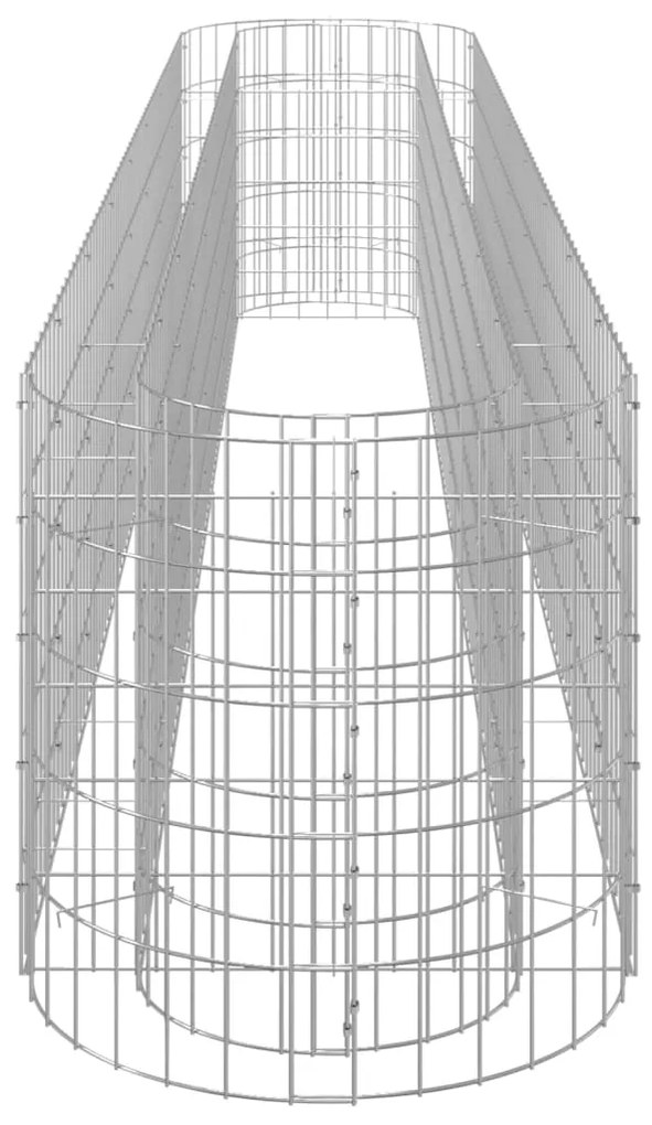 Canteiro elevado/cesto gabião 330x50x50 cm ferro galvanizado