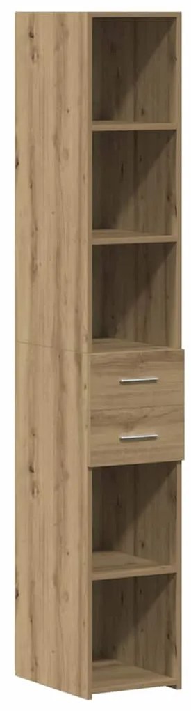 Armário Slim vidaXL Carvalho Artesanal 30x42,5x225 cm Madeira Engenhei
