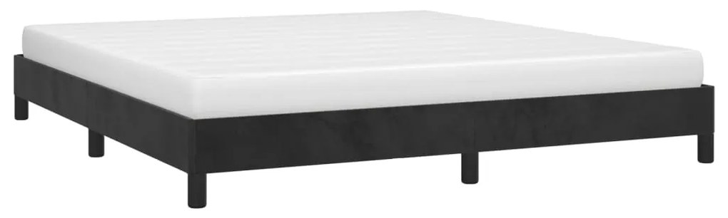 Estrutura de cama sem colchão 180x200 cm veludo preto