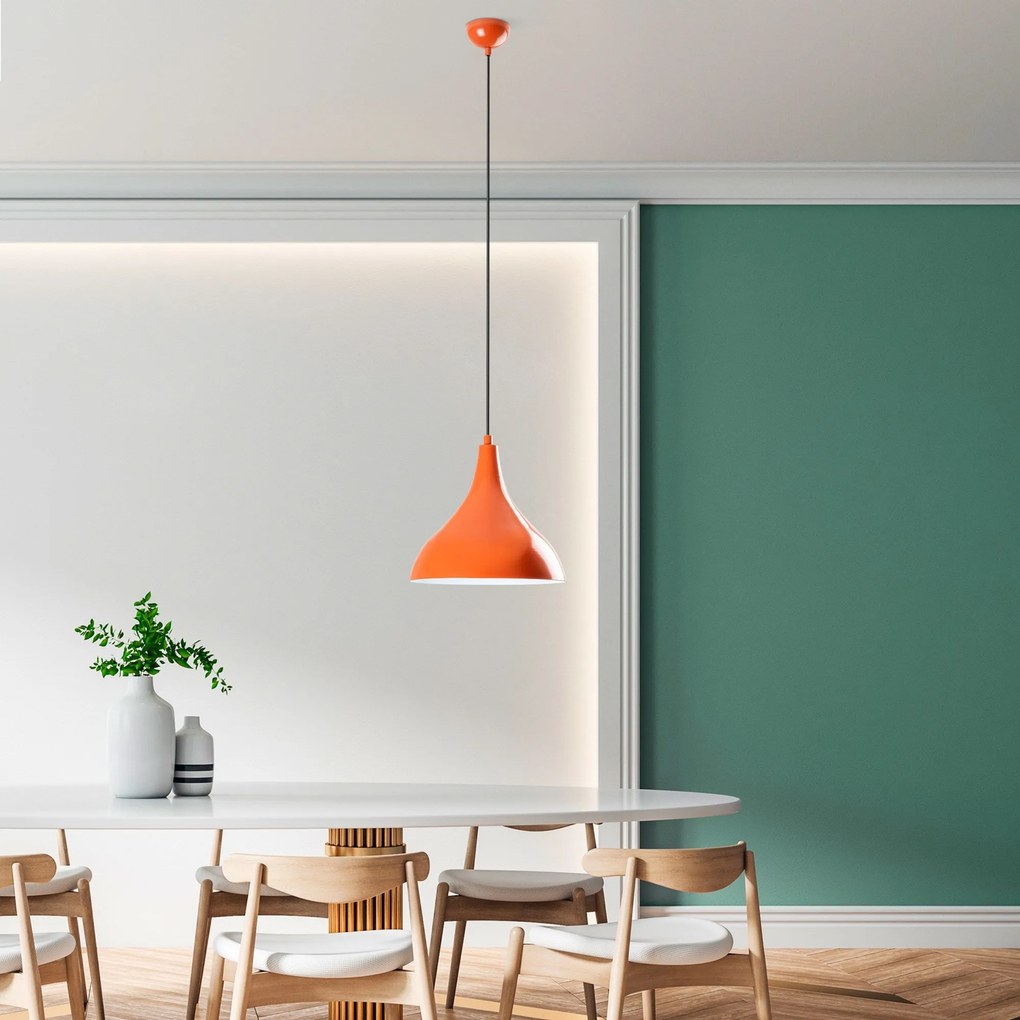 Candeeiro de Teto Bitlis – Laranja – Ø22 h:26 cm