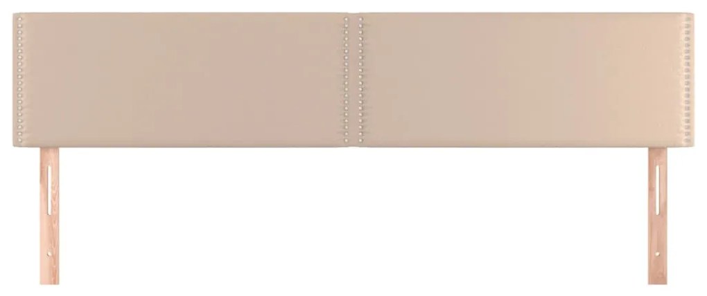 Cabeceira cama 2 pcs couro artificial 90x5x78/88 cm cappuccino