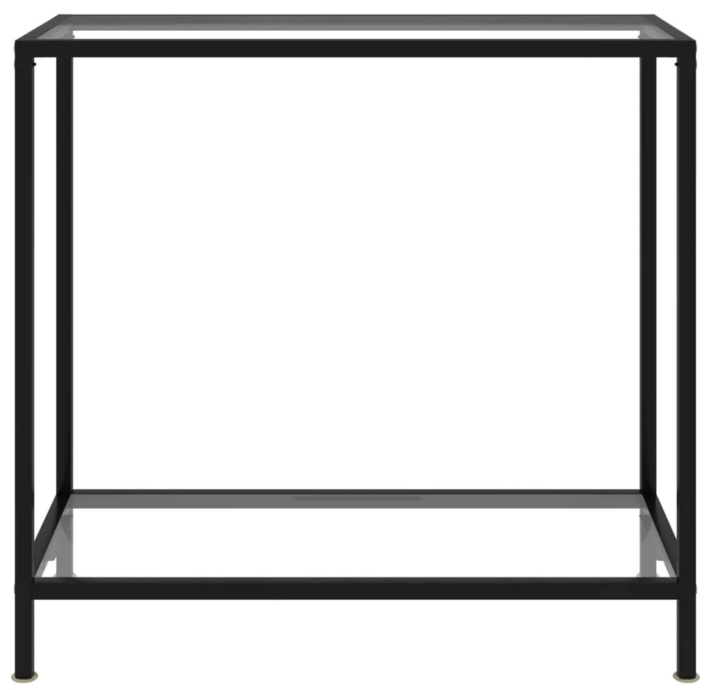 Mesa consola 80x35x75 cm vidro temperado transparente