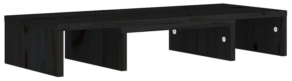 Suporte para Monitor em Madeira de Pinho de 60 cm - Preto