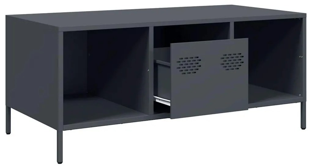Mesa de centro 101,5x50x43,5 cm aço laminado a frio antracite