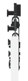 Porta Deslizante vidaXL com Conjunto de Ferragens Branca 78x202 cm Mad