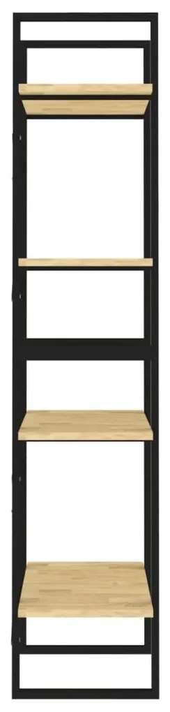 Estante com 4 prateleiras 60x30x140 cm pinho maciço castanho