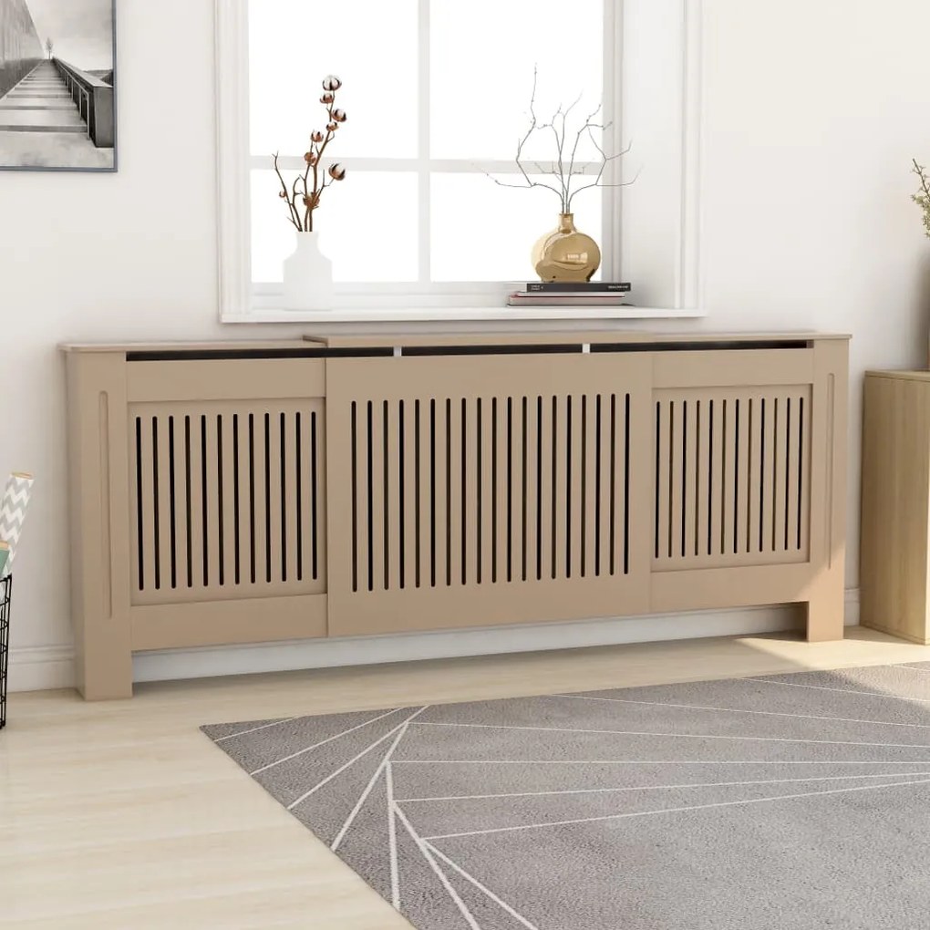 vidaXL Cobertura de radiador MDF 205 cm