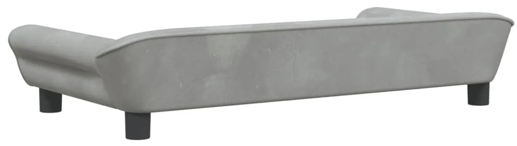 Sofá infantil 100x50x26 cm veludo cinzento-claro