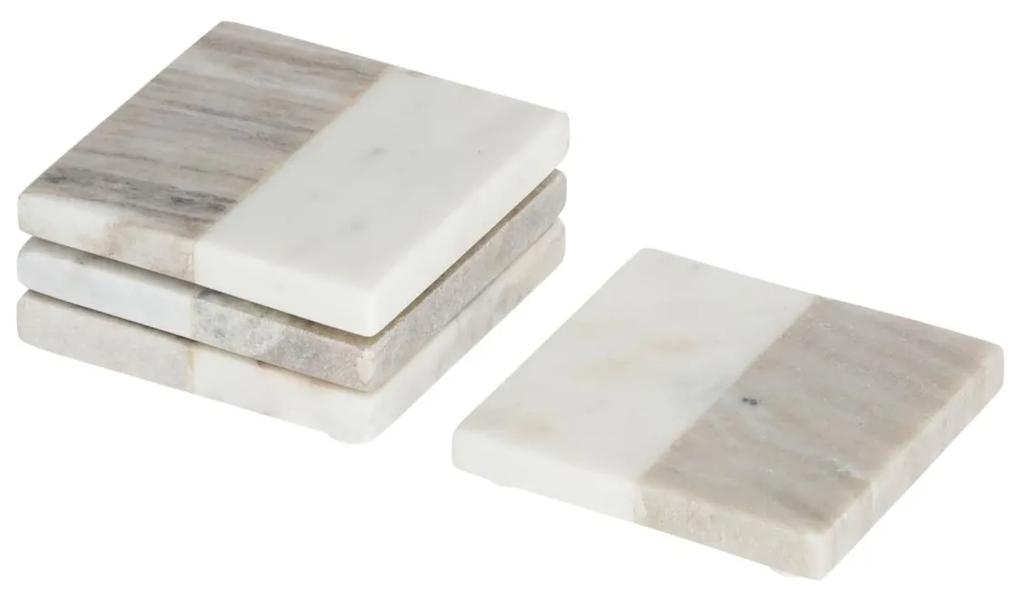 Kave Home - Set Danelle de 4 bases para copos de mármore