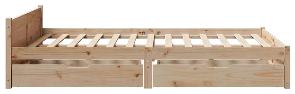 Cama sem colchão 140x190 cm madeira de pinho maciça