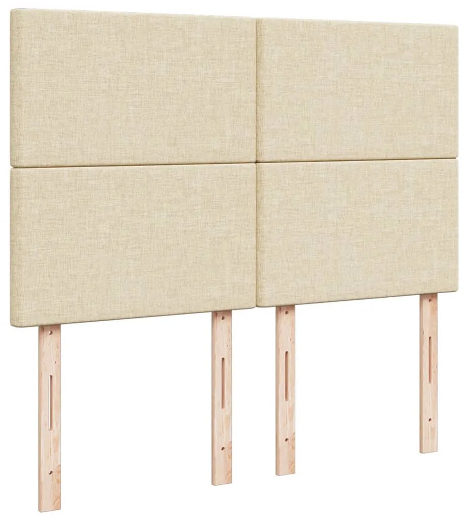 Cama com molas/colchão 140x190 cm tecido cor creme