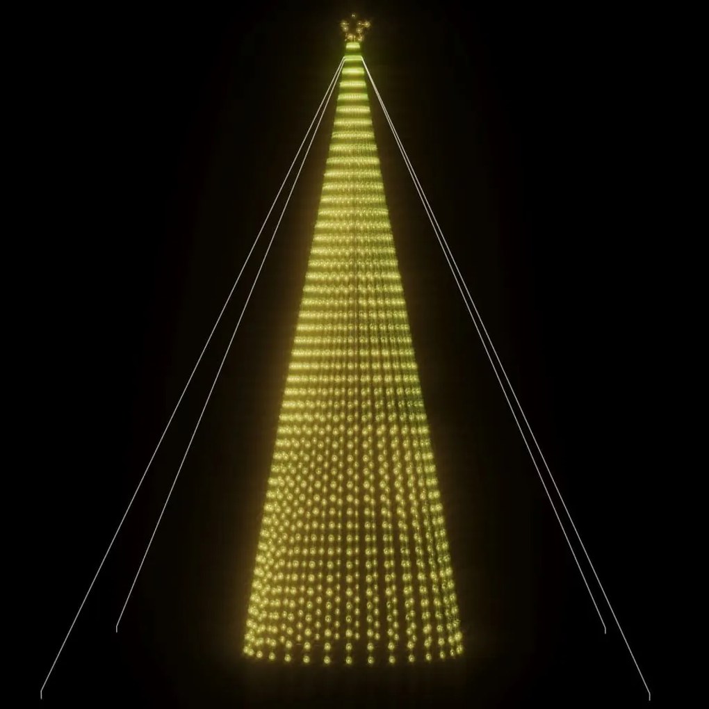 LED Árvore de Natal 1544 LEDs Branco Quente 500 cm