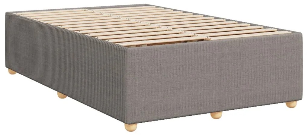 Cama boxspring c/ colchão 120x190cm tecido castanho-acinzentado