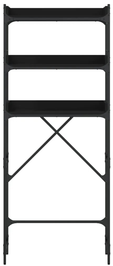 Estante p/ máquina de lavar 67x25x163 cm deriv. madeira preto