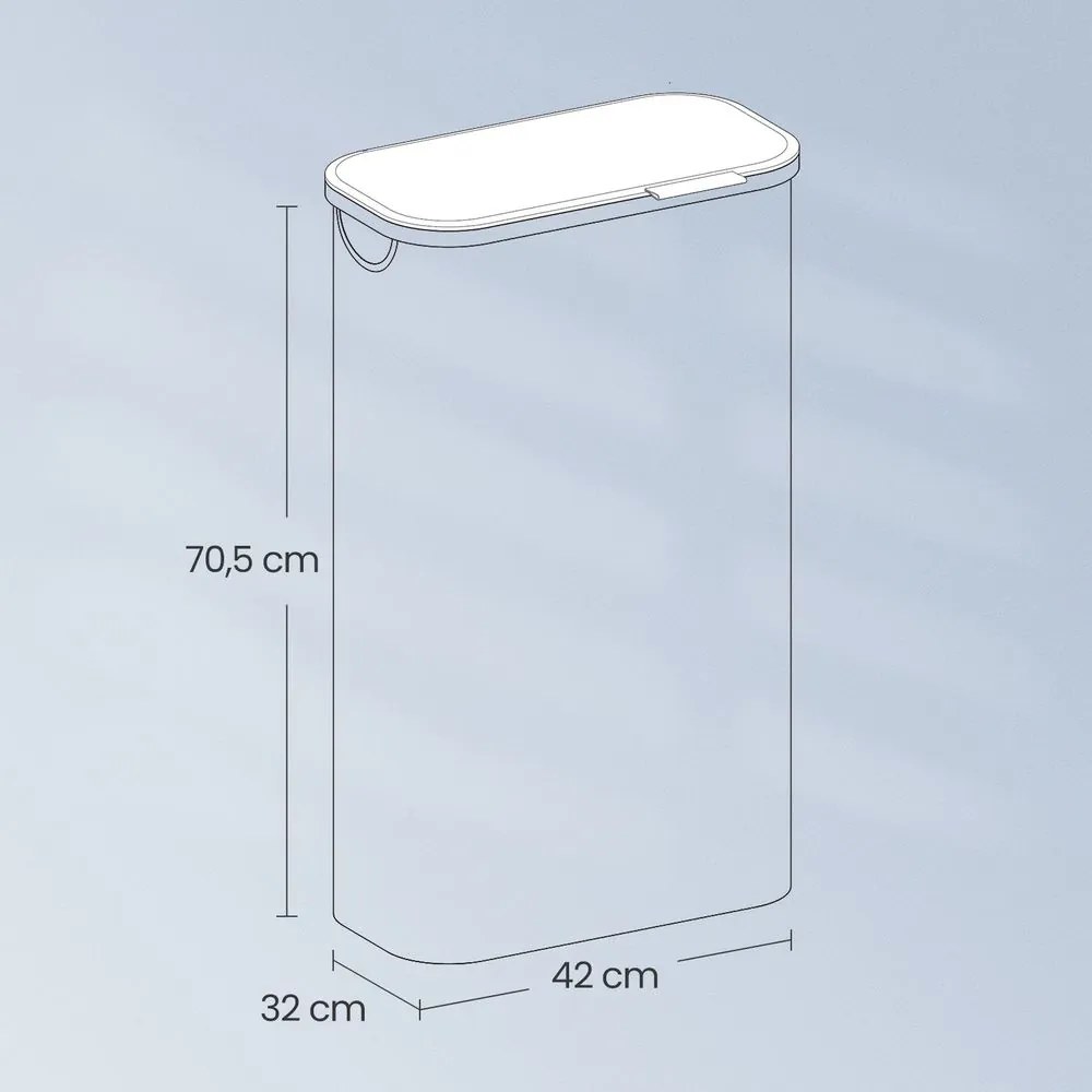 Cesto para roupa suja com tampa (90 L) 42 x 32 x 70,5 cm Preto
