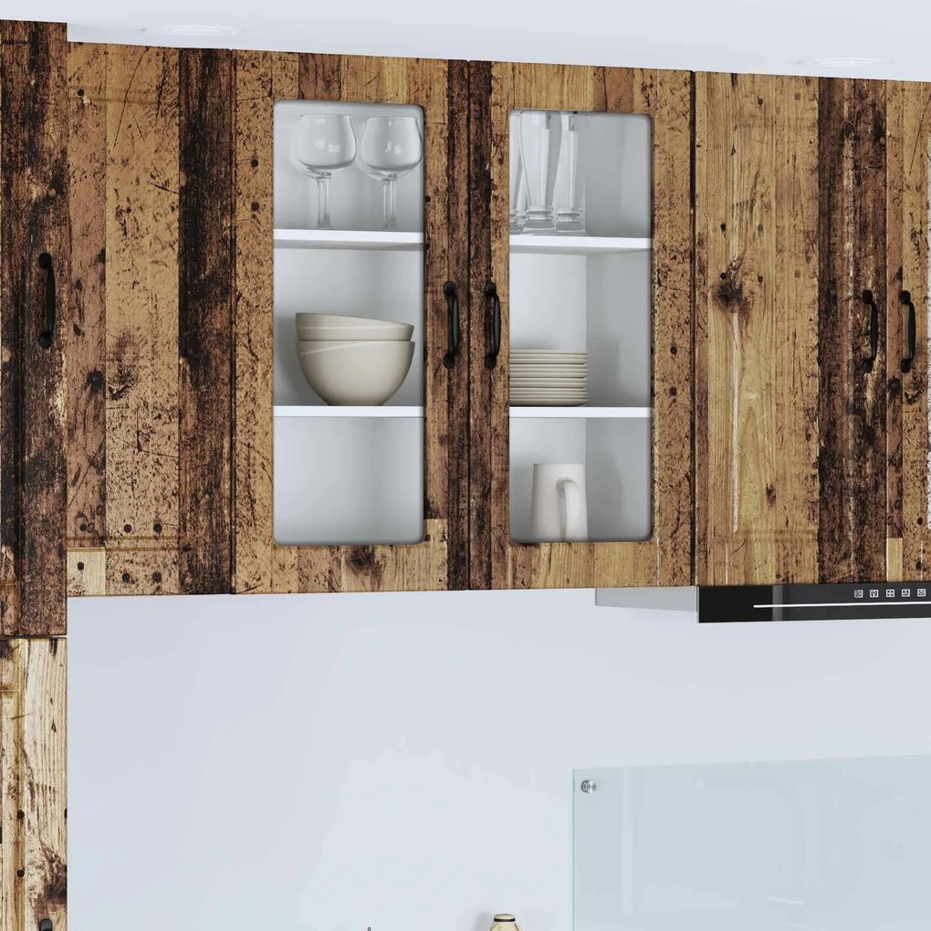 vidaXL Armário de Cozinha com porta Madeira antiga 80 x 31 x 80 cm