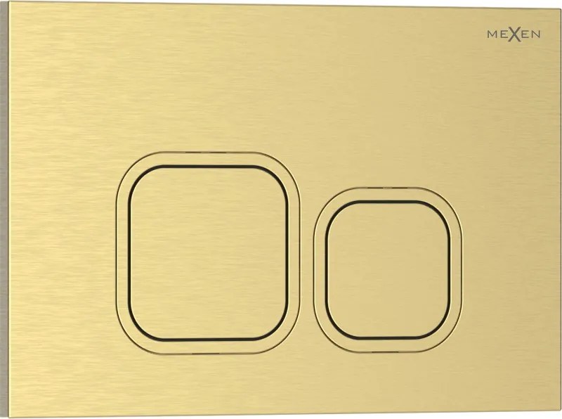 Mexen Tex 03 botão de descarga, dourado escovado - 6103-11