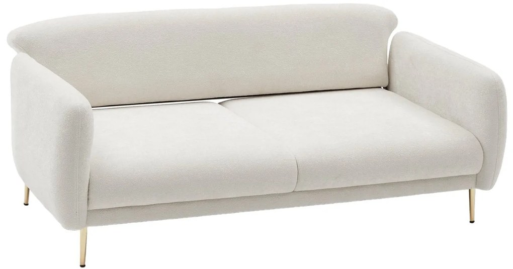 Sofá-Cama 3 Lugares Simena – Creme Dourado – 210 cm x 80 cm x 95 cm